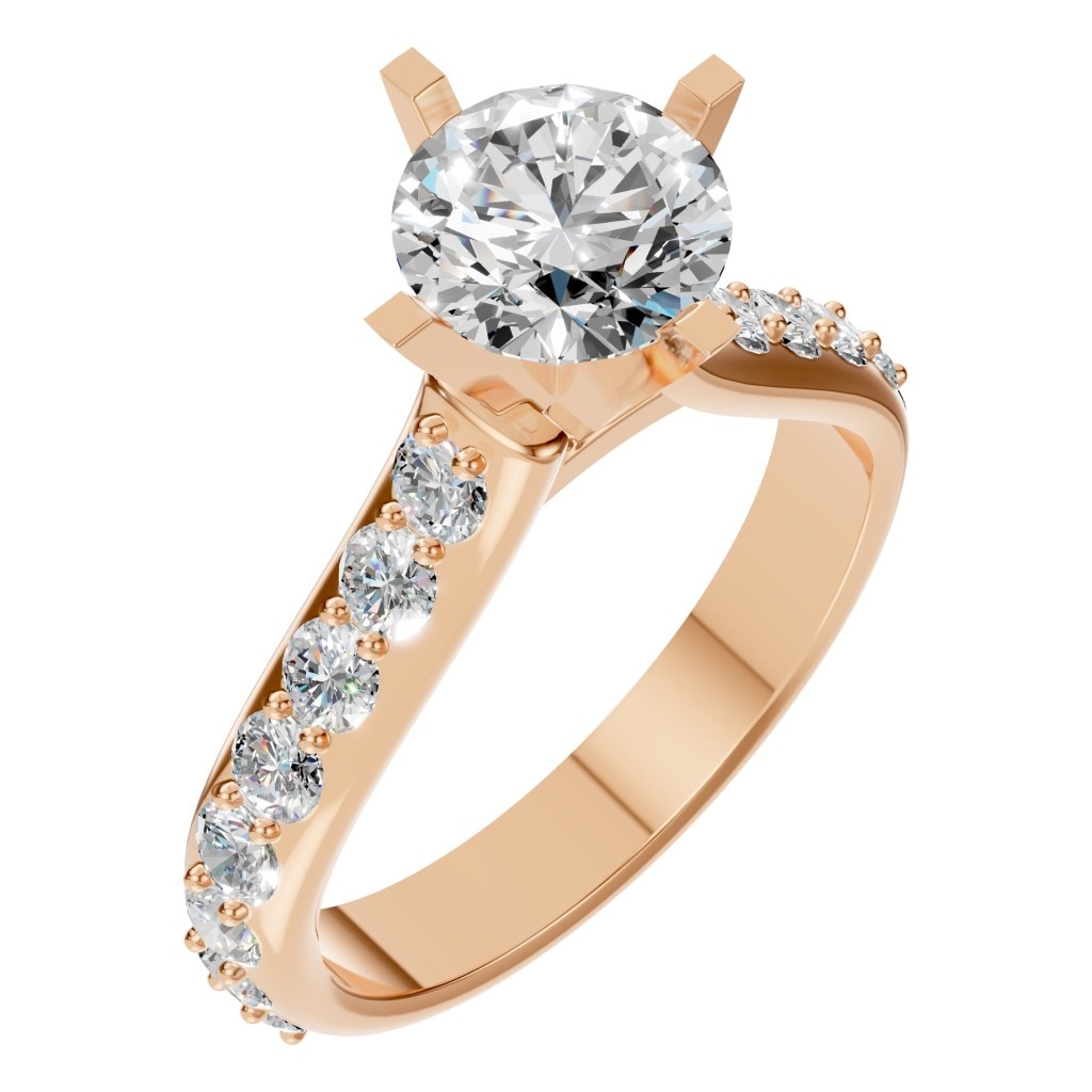 RI-5525 Rose Gold Ring SET - Main View