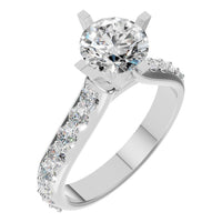 RI-5525 White Gold Ring SET - Main View