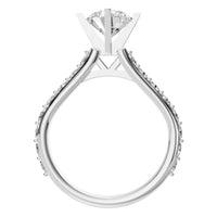 RI-5525 White Gold Ring SET - Top View