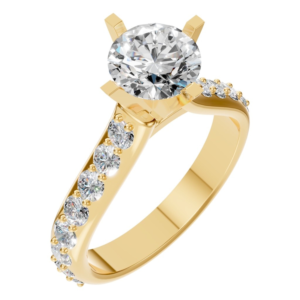 RI-5525 Yellow Gold Ring SET - Main View