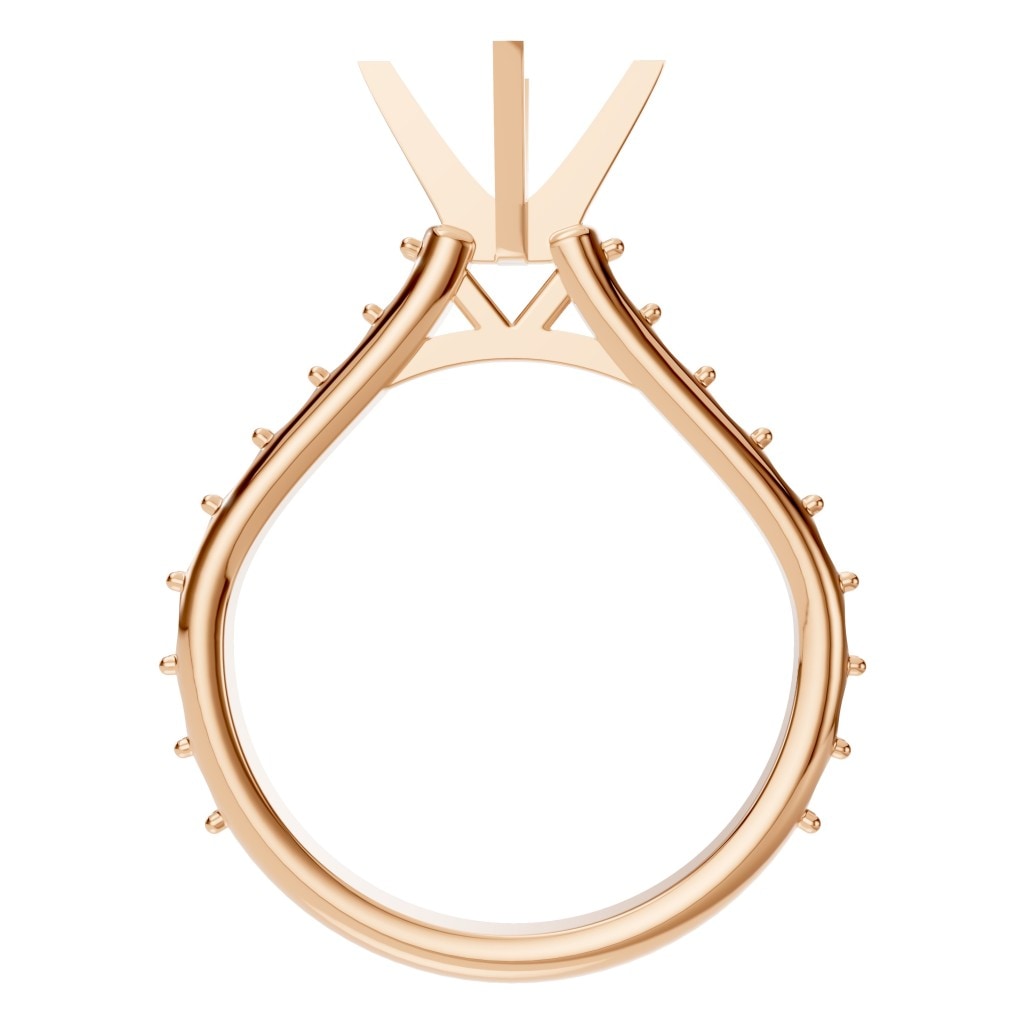 RI-5525 Rose Gold Ring UNSET - Top View