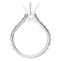 RI-5525 White Gold Ring UNSET - Top View