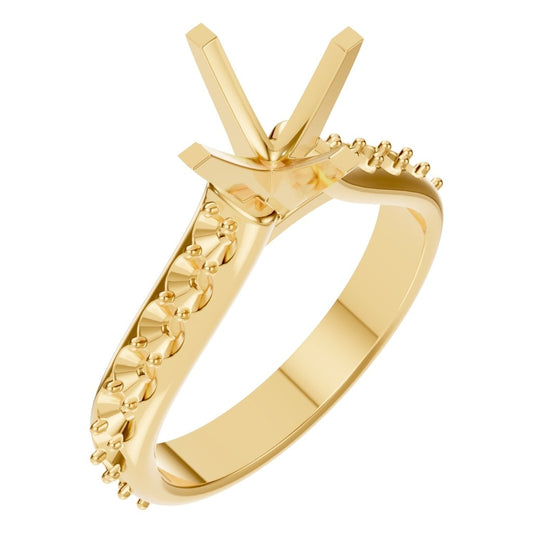 RI-5525 Yellow Gold Ring UNSET - Main View