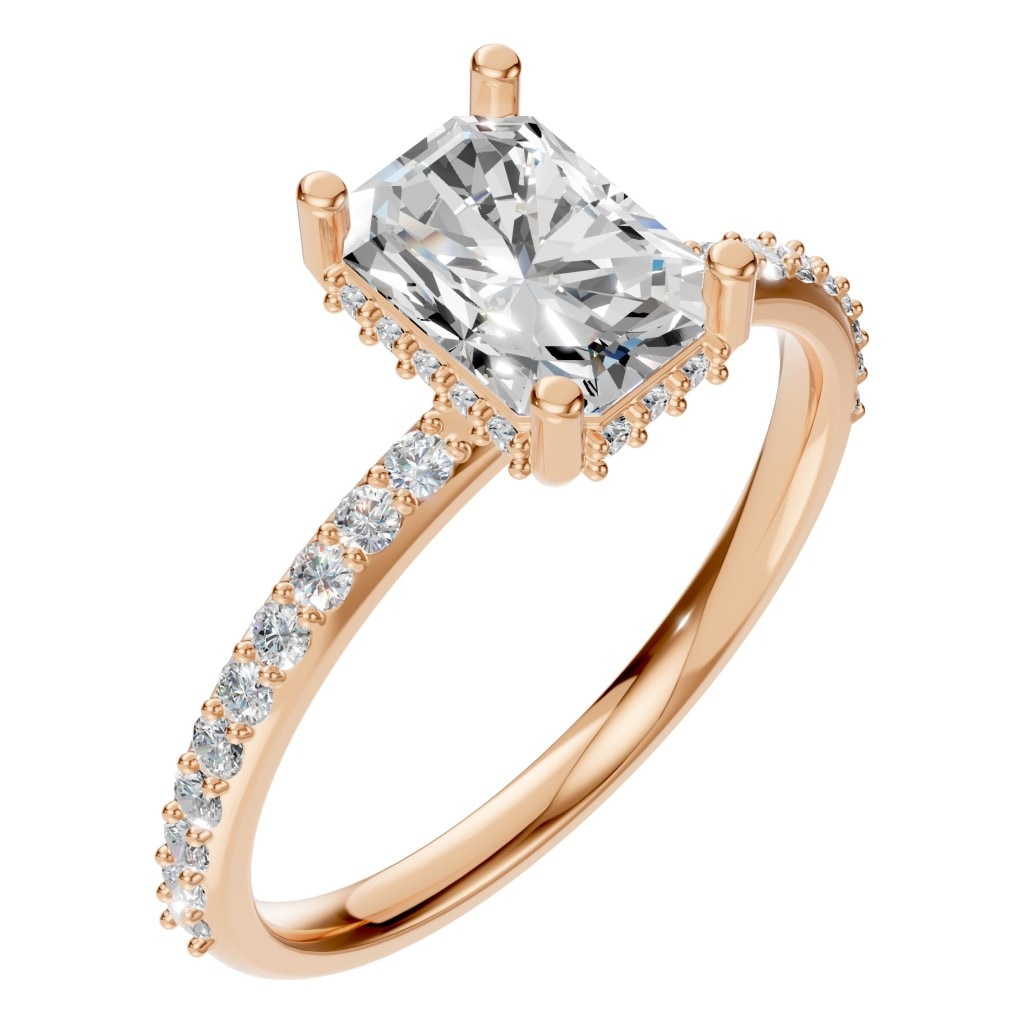 RI-5538 Rose Gold Ring SET - Main View