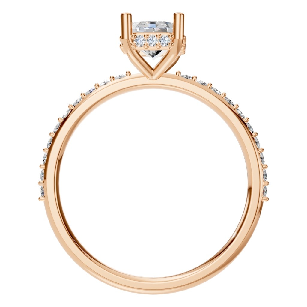 RI-5538 Rose Gold Ring SET - Top View