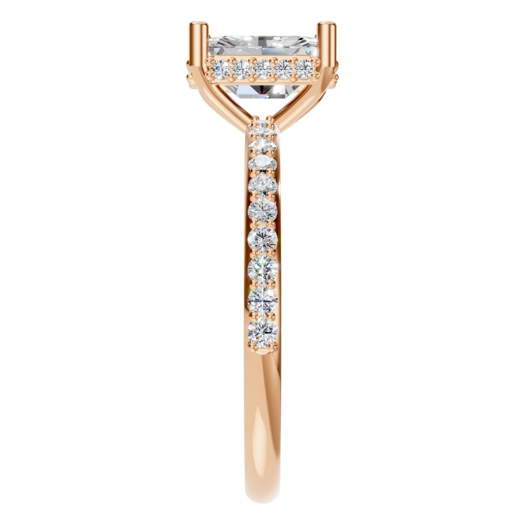 RI-5538 Rose Gold Ring SET - Side View