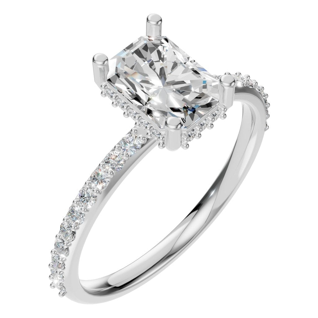 RI-5538 White Gold Ring SET - Main View