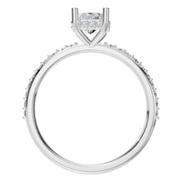 RI-5538 White Gold Ring SET - Top View