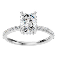 RI-5538 White Gold Ring SET - Front View