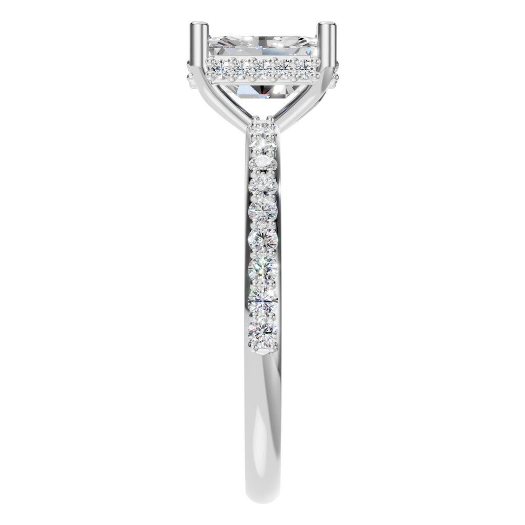 RI-5538 White Gold Ring SET - Side View