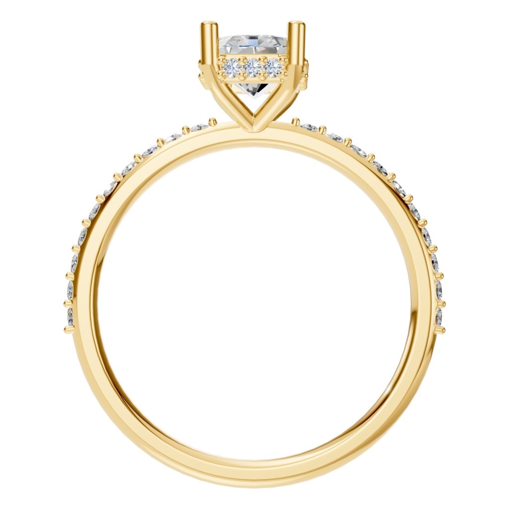 RI-5538 Yellow Gold Ring SET - Top View