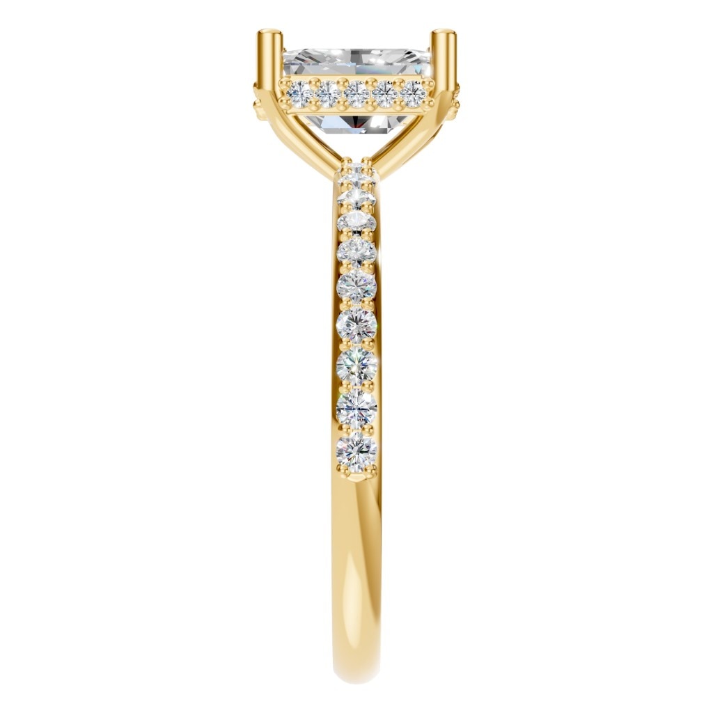 RI-5538 Yellow Gold Ring SET - Side View