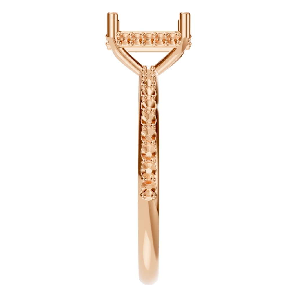 RI-5538 Rose Gold Ring UNSET - Side View