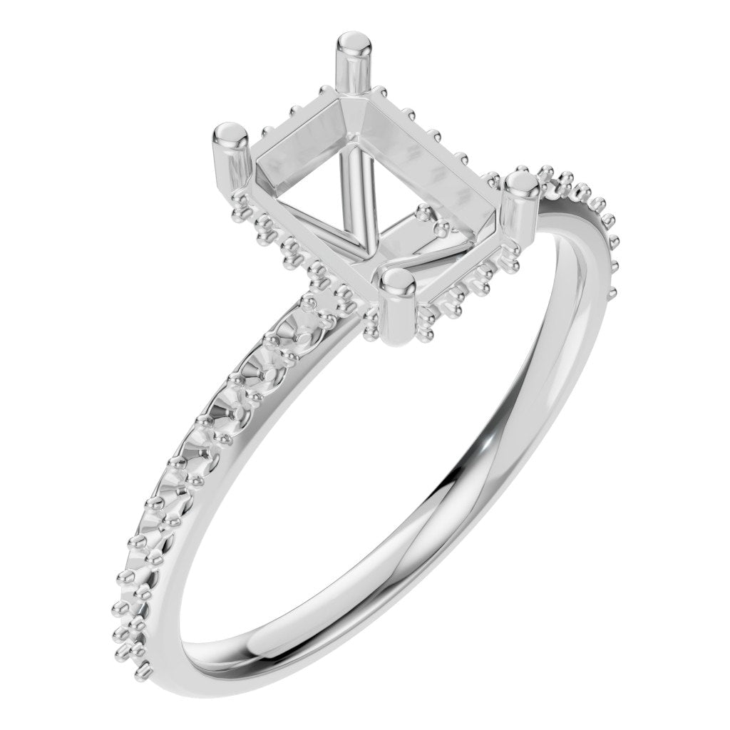 RI-5538 White Gold Ring UNSET - Main View