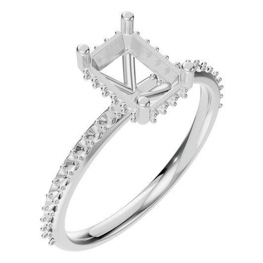 RI-5538 White Gold Ring UNSET - Main View