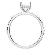 RI-5538 White Gold Ring UNSET - Top View