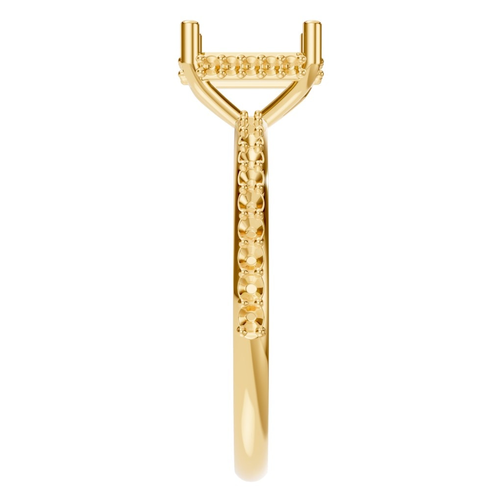 RI-5538 Yellow Gold Ring UNSET - Side View