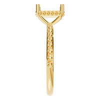 RI-5538 Yellow Gold Ring UNSET - Side View
