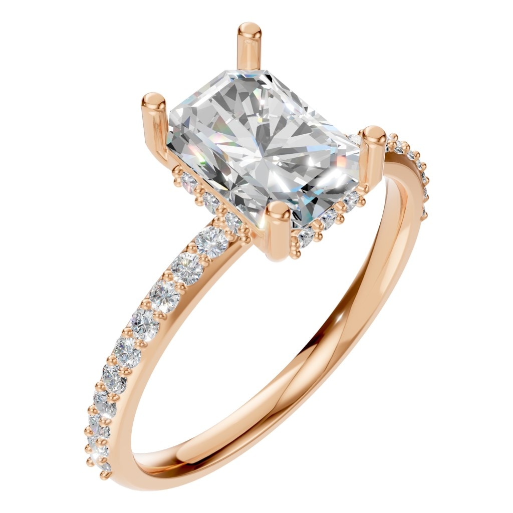 RI-5538 Rose Gold Ring SET - Main View