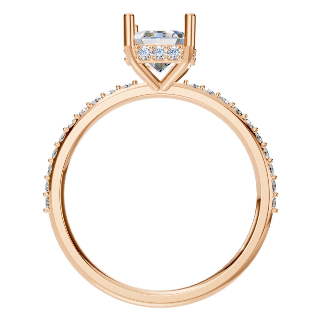 RI-5538 Rose Gold Ring SET - Top View