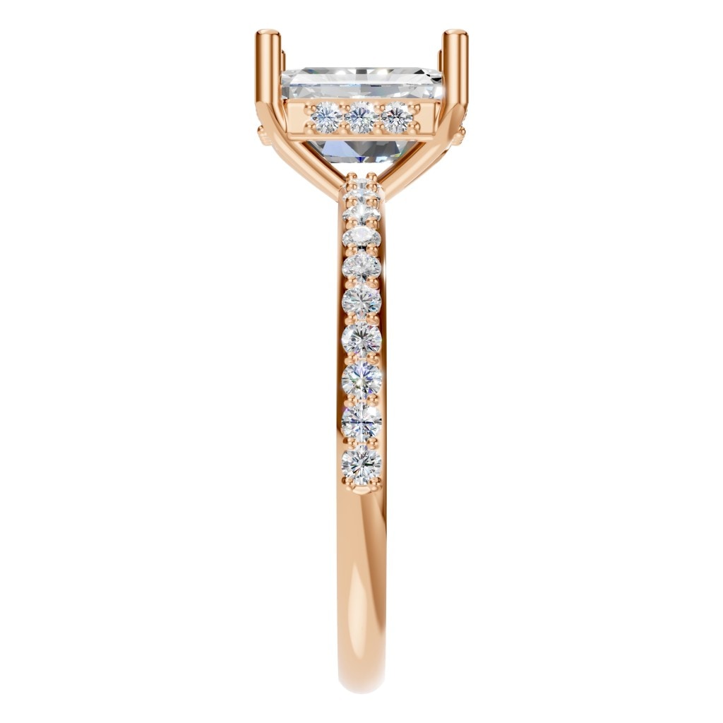 RI-5538 Rose Gold Ring SET - Side View