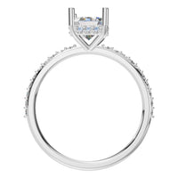 RI-5538 White Gold Ring SET - Top View