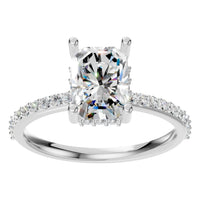 RI-5538 White Gold Ring SET - Front View