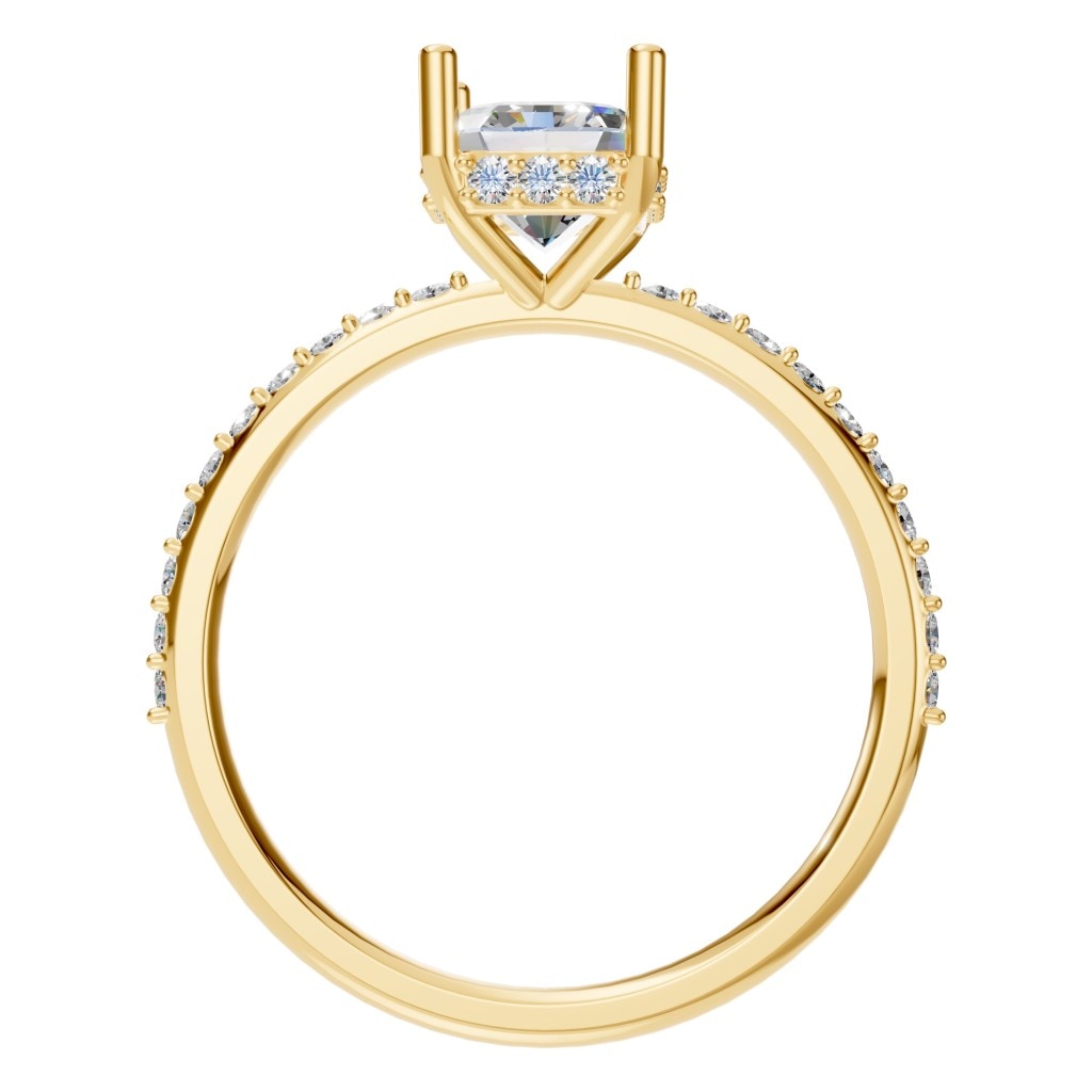 RI-5538 Yellow Gold Ring SET - Top View