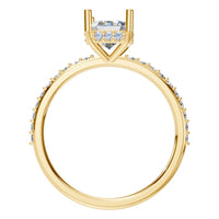 RI-5538 Yellow Gold Ring SET - Top View