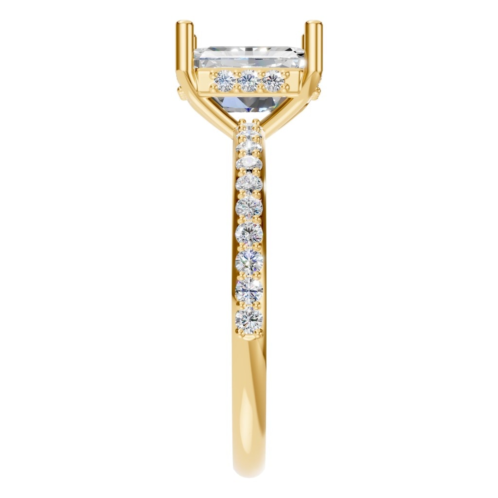 RI-5538 Yellow Gold Ring SET - Side View