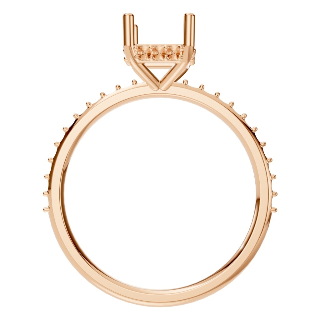 RI-5538 Rose Gold Ring UNSET - Top View