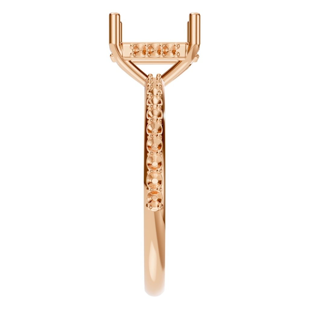 RI-5538 Rose Gold Ring UNSET - Side View