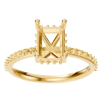 RI-5538 Yellow Gold Ring UNSET - Front View