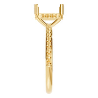 RI-5538 Yellow Gold Ring UNSET - Side View