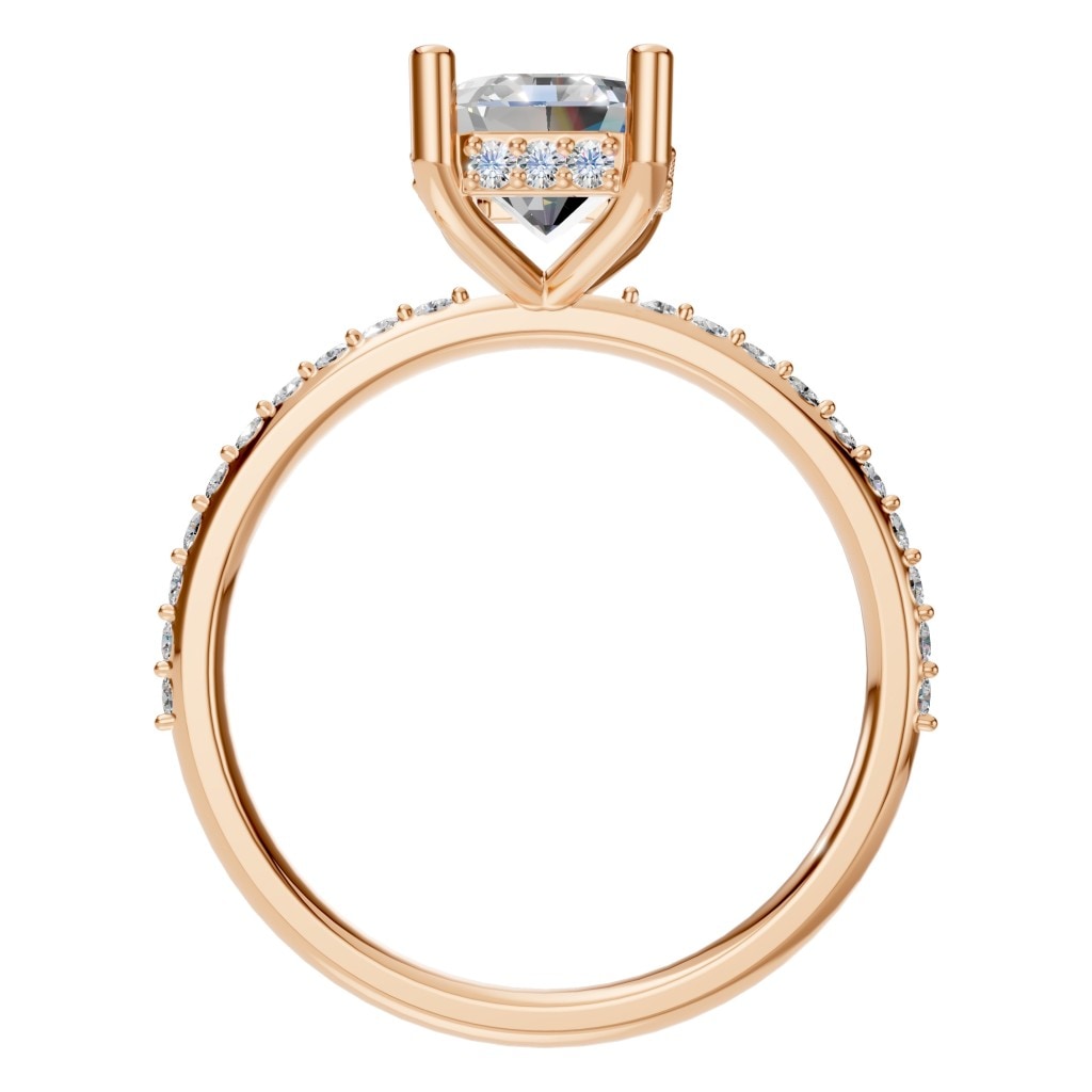 RI-5538 Rose Gold Ring SET - Top View