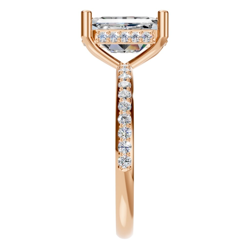 RI-5538 Rose Gold Ring SET - Side View