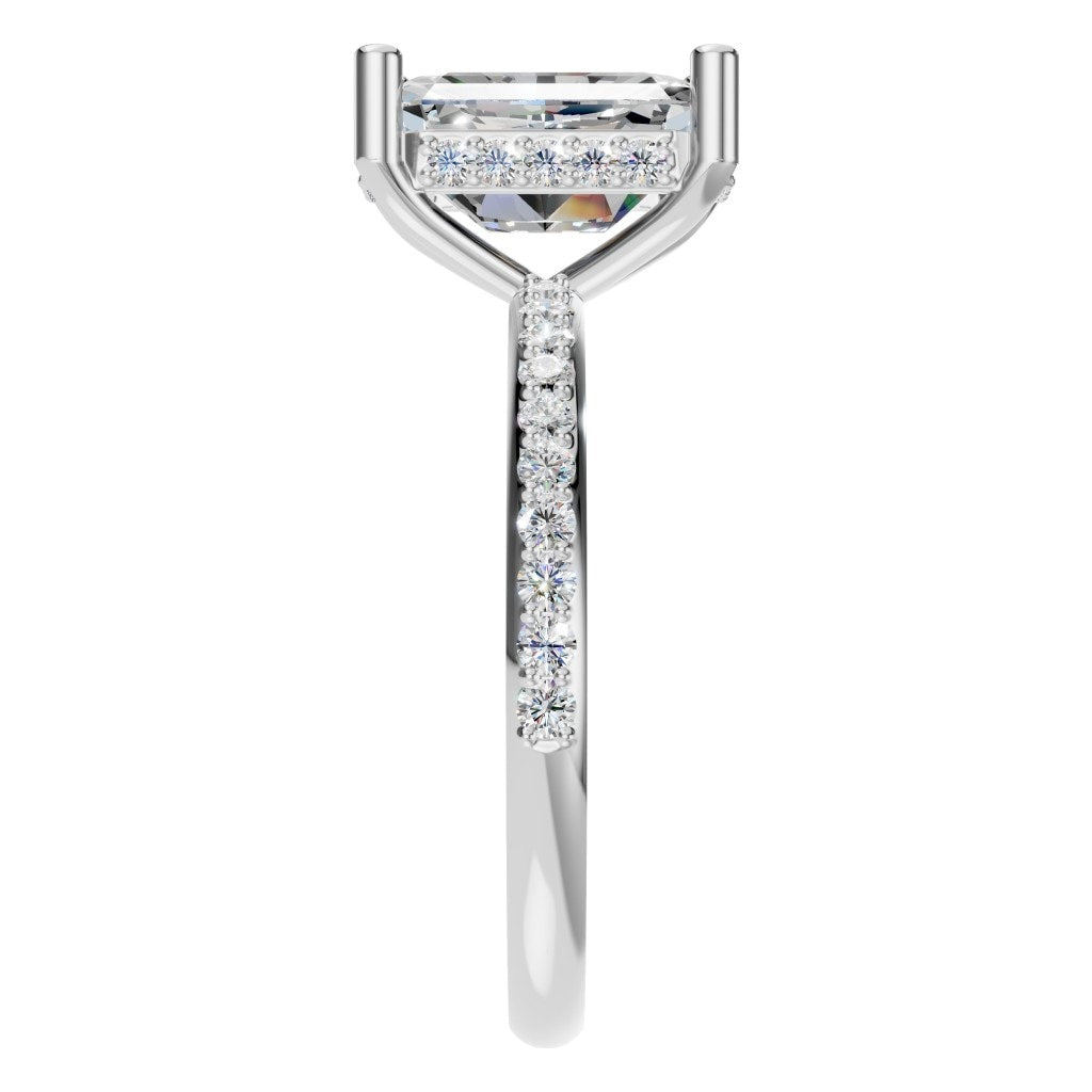 RI-5538 White Gold Ring SET - Side View