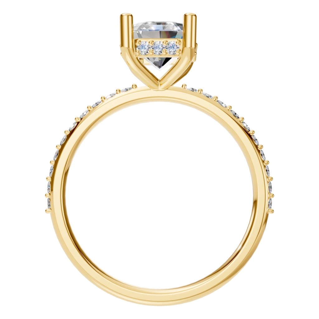 RI-5538 Yellow Gold Ring SET - Top View