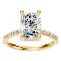 RI-5538 Yellow Gold Ring SET - Front View