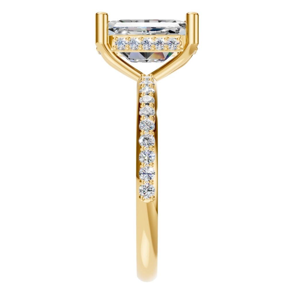 RI-5538 Yellow Gold Ring SET - Side View