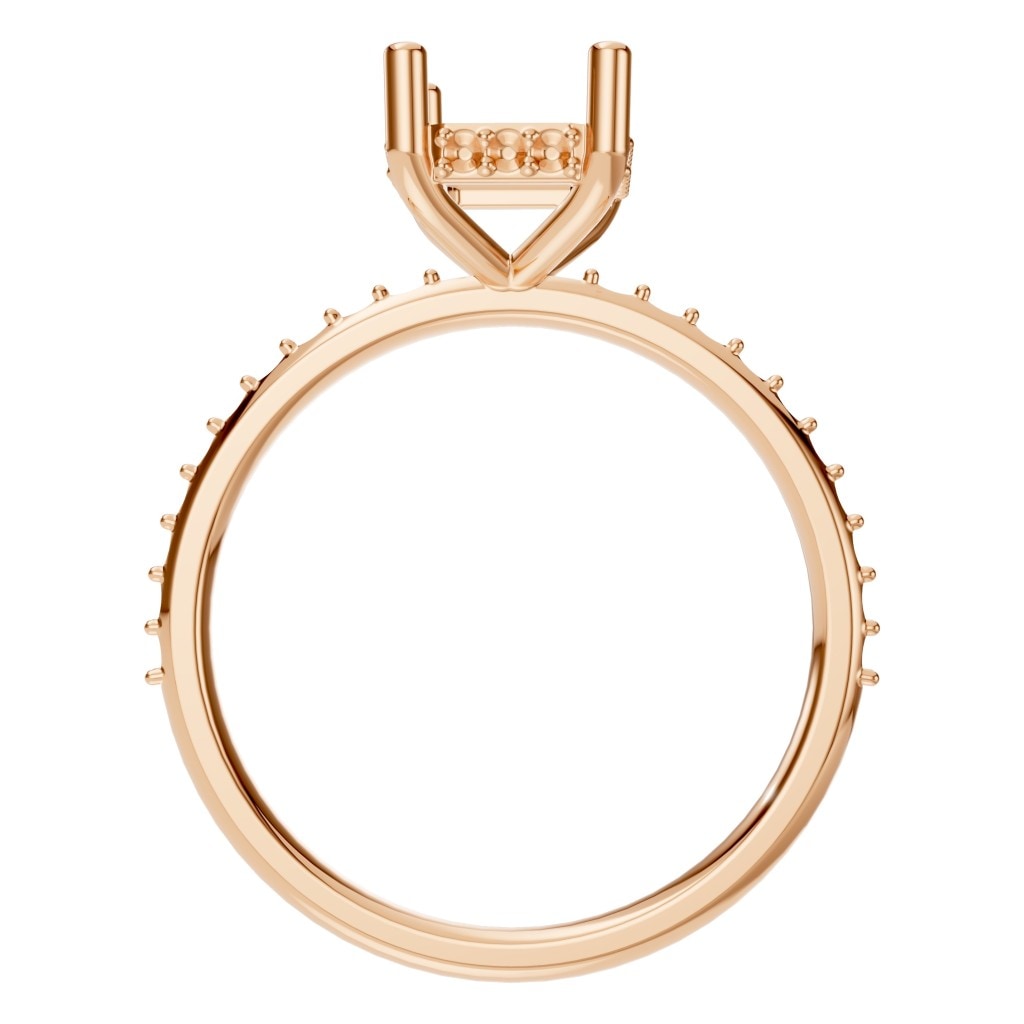RI-5538 Rose Gold Ring UNSET - Top View