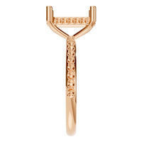 RI-5538 Rose Gold Ring UNSET - Side View