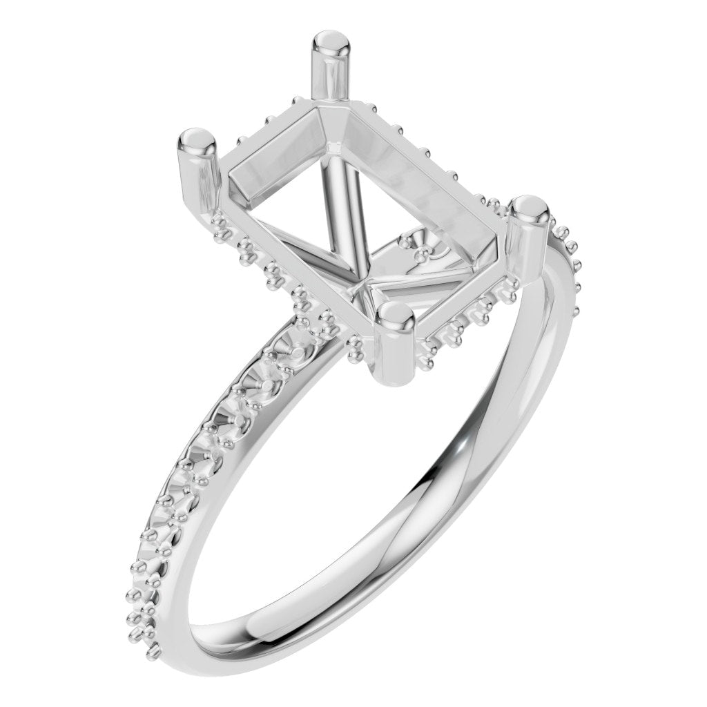 RI-5538 White Gold Ring UNSET - Main View