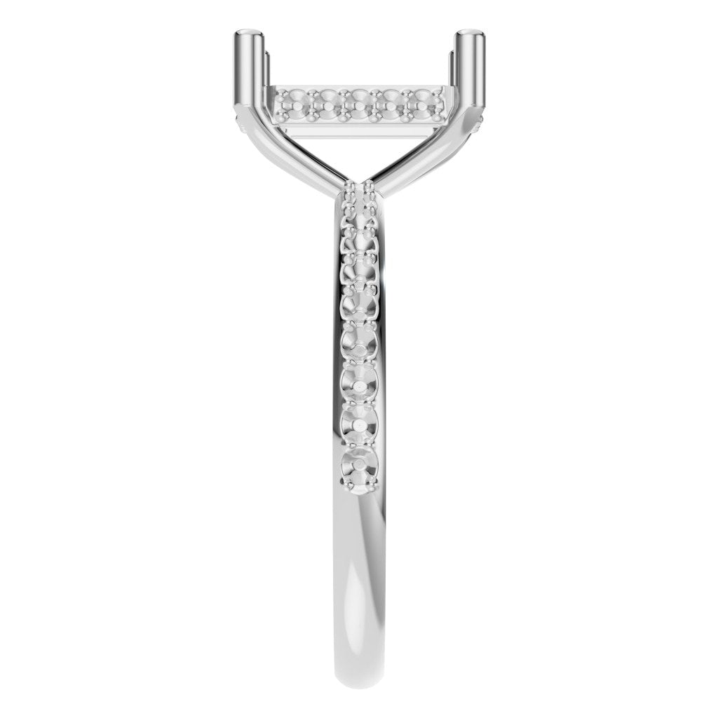 RI-5538 White Gold Ring UNSET - Side View