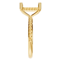 RI-5538 Yellow Gold Ring UNSET - Side View