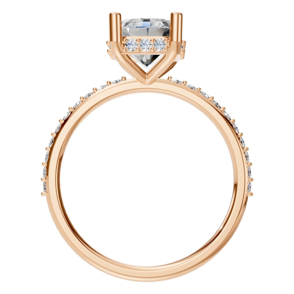 RI-5538 Rose Gold Ring SET - Top View