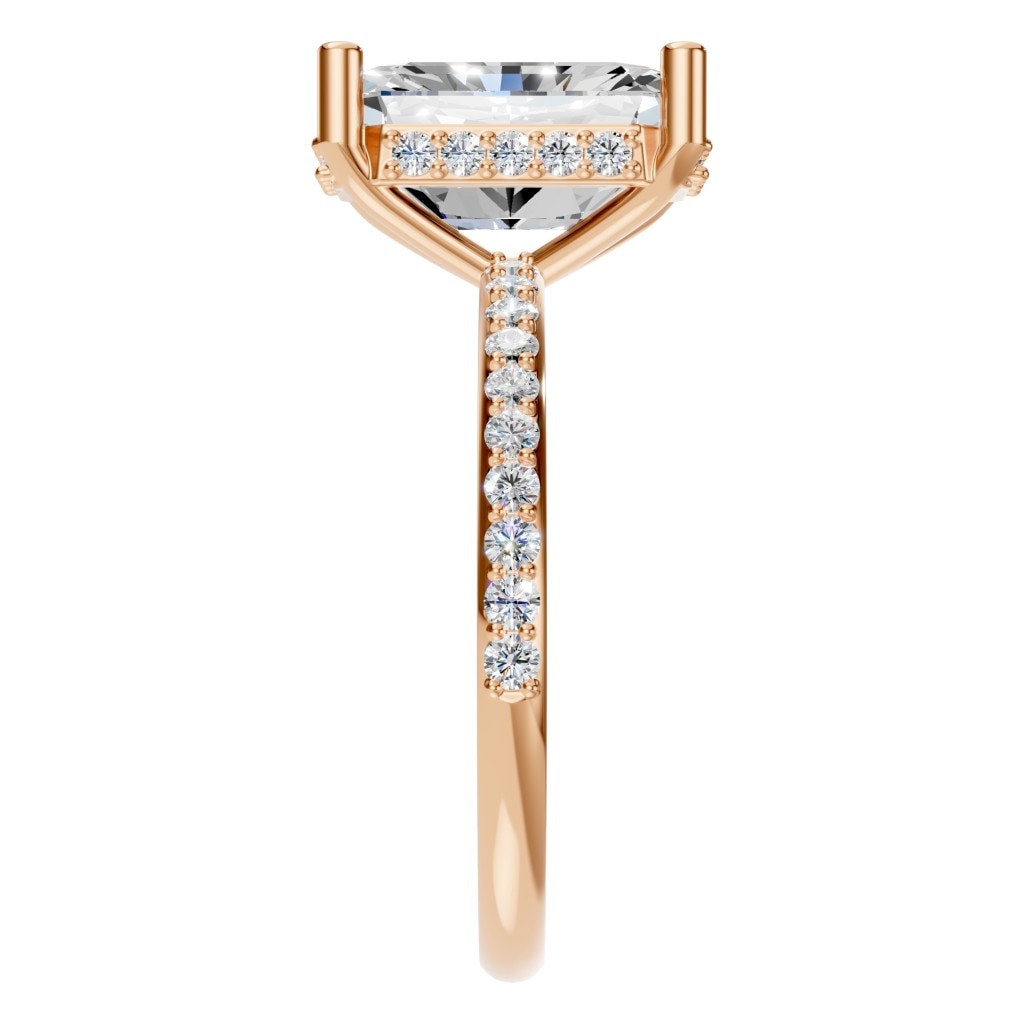 RI-5538 Rose Gold Ring SET - Side View