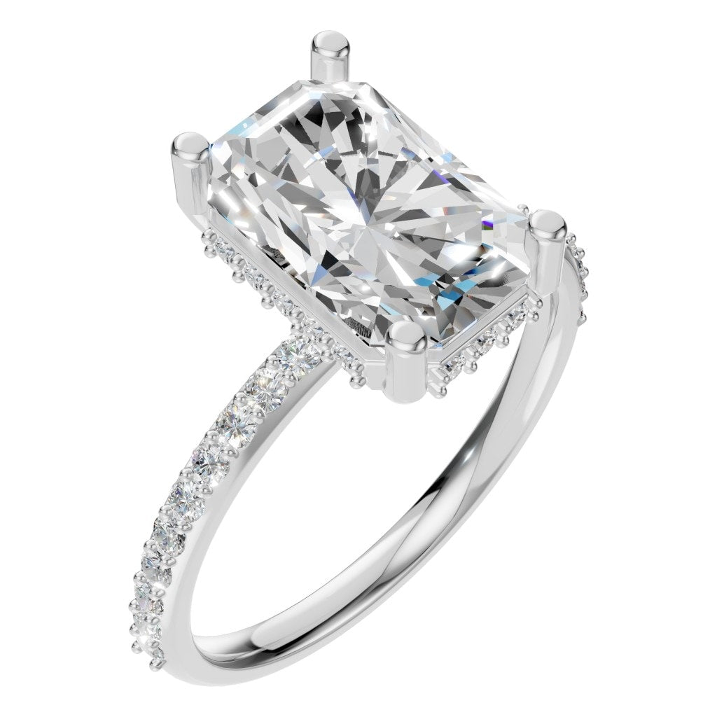 RI-5538 White Gold Ring SET - Main View