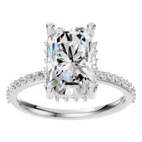 RI-5538 White Gold Ring SET - Front View