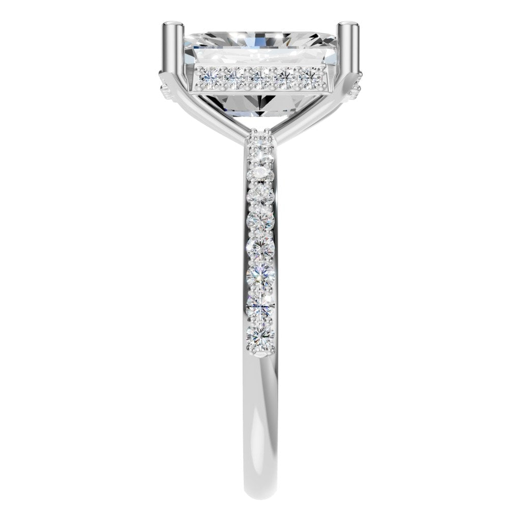 RI-5538 White Gold Ring SET - Side View